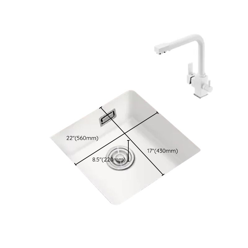 Kitchen Ceramic Sink White Pull-out Faucet Anti-spill Rectangular Sink Clearhalo 'Home Improvement' 'home_improvement' 'home_improvement_kitchen_sinks' 'Kitchen Remodel & Kitchen Fixtures' 'Kitchen Sinks & Faucet Components' 'Kitchen Sinks' 'kitchen_sinks' 1200x1200_658eca2a-06f3-4599-8a87-560440d280f5