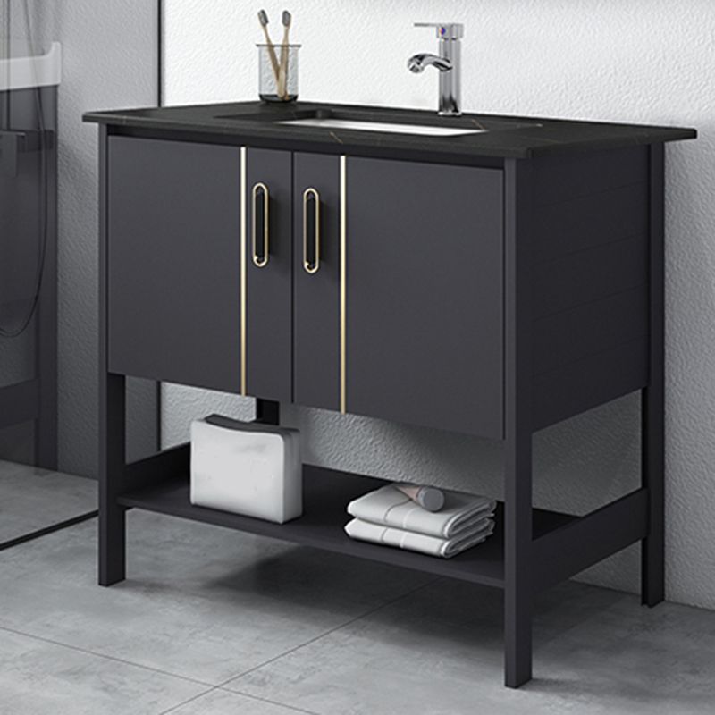 Bathroom Sink Vanity Rectangle Freestanding Mirror Standalone Cabinet Bath Vanity Clearhalo 'Bathroom Remodel & Bathroom Fixtures' 'Bathroom Vanities' 'bathroom_vanities' 'Home Improvement' 'home_improvement' 'home_improvement_bathroom_vanities' 1200x1200_659f0f1e-21a7-4a45-8587-af5162650a05