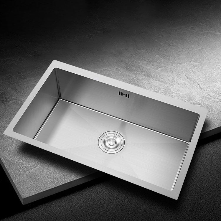 Rectangle Stainless Steel Sink Single Bowl Undermount Kitchen Sink Clearhalo 'Home Improvement' 'home_improvement' 'home_improvement_kitchen_sinks' 'Kitchen Remodel & Kitchen Fixtures' 'Kitchen Sinks & Faucet Components' 'Kitchen Sinks' 'kitchen_sinks' 1200x1200_65a54077-5b3e-454a-a436-c726fc0f92d1