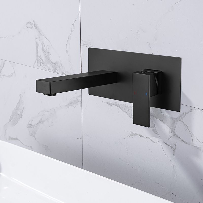 Contemporary Metal Sink Faucet Copper Wall Mounted Bathroom Faucet Clearhalo 'Bathroom Remodel & Bathroom Fixtures' 'Bathroom Sink Faucets' 'Bathroom Sinks & Faucet Components' 'bathroom_sink_faucets' 'Home Improvement' 'home_improvement' 'home_improvement_bathroom_sink_faucets' 1200x1200_65cf890f-2018-40b1-8114-74a57d459a27