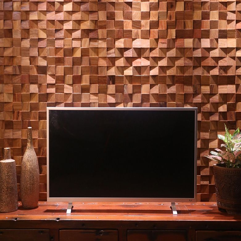 Brown Wood Wall Panel Indoor Mosaic Modern Glue Down Wall Panel Clearhalo 'Flooring 'Home Improvement' 'home_improvement' 'home_improvement_wall_paneling' 'Wall Paneling' 'wall_paneling' 'Walls & Ceilings' Walls and Ceiling' 1200x1200_65dc9681-037a-42cd-831c-1674dc930046