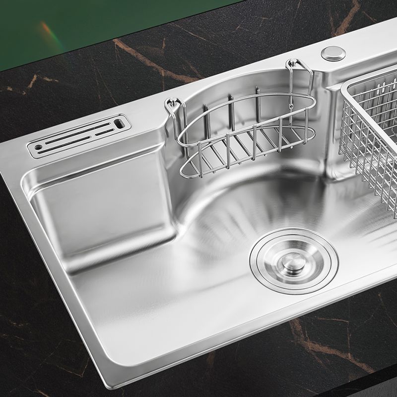Modern Style Kitchen Sink Dirt Resistant Drop-In Kitchen Sink Clearhalo 'Home Improvement' 'home_improvement' 'home_improvement_kitchen_sinks' 'Kitchen Remodel & Kitchen Fixtures' 'Kitchen Sinks & Faucet Components' 'Kitchen Sinks' 'kitchen_sinks' 1200x1200_65e0b03e-fe67-4279-99e1-f8d533b0fb94