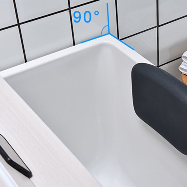 Back to Wall Bath Rectangular Antique Finish Soaking Modern Tub Clearhalo 'Bathroom Remodel & Bathroom Fixtures' 'Bathtubs' 'Home Improvement' 'home_improvement' 'home_improvement_bathtubs' 'Showers & Bathtubs' 1200x1200_65f3f311-40d6-48f4-b4f4-e3e004abc788