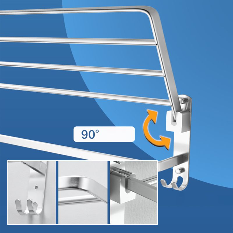 Silver Metal Bathroom Hardware Set 4 - Piece Bath Hardware Set Clearhalo 'Bathroom Hardware Sets' 'Bathroom Hardware' 'Bathroom Remodel & Bathroom Fixtures' 'bathroom_hardware_sets' 'Home Improvement' 'home_improvement' 'home_improvement_bathroom_hardware_sets' 1200x1200_65f51cc4-0d8e-493f-9cff-f72cfd368ac7