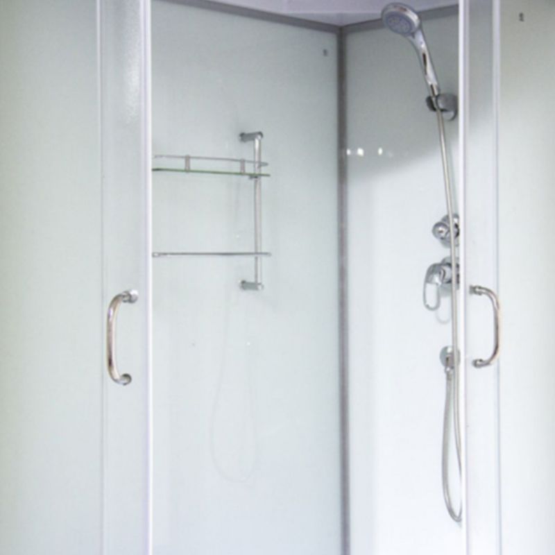 Corner Round Tub & Shower Kit Double Sliding Semi-Frameless Tub & Shower Kit Clearhalo 'Bathroom Remodel & Bathroom Fixtures' 'Home Improvement' 'home_improvement' 'home_improvement_shower_stalls_enclosures' 'Shower Stalls & Enclosures' 'shower_stalls_enclosures' 'Showers & Bathtubs' 1200x1200_6645540a-15d0-47fb-b471-77abc4b017c0