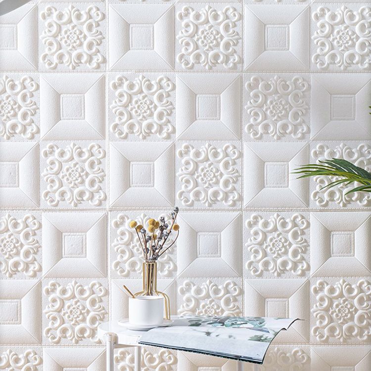 Gorgeous Style Pearl Wainscoting PVC Wall Access Panel Peel and Stick Wall Tile Clearhalo 'Flooring 'Home Improvement' 'home_improvement' 'home_improvement_wall_paneling' 'Wall Paneling' 'wall_paneling' 'Walls & Ceilings' Walls and Ceiling' 1200x1200_664fafe2-8611-4808-ac04-3a0ac2d063e5