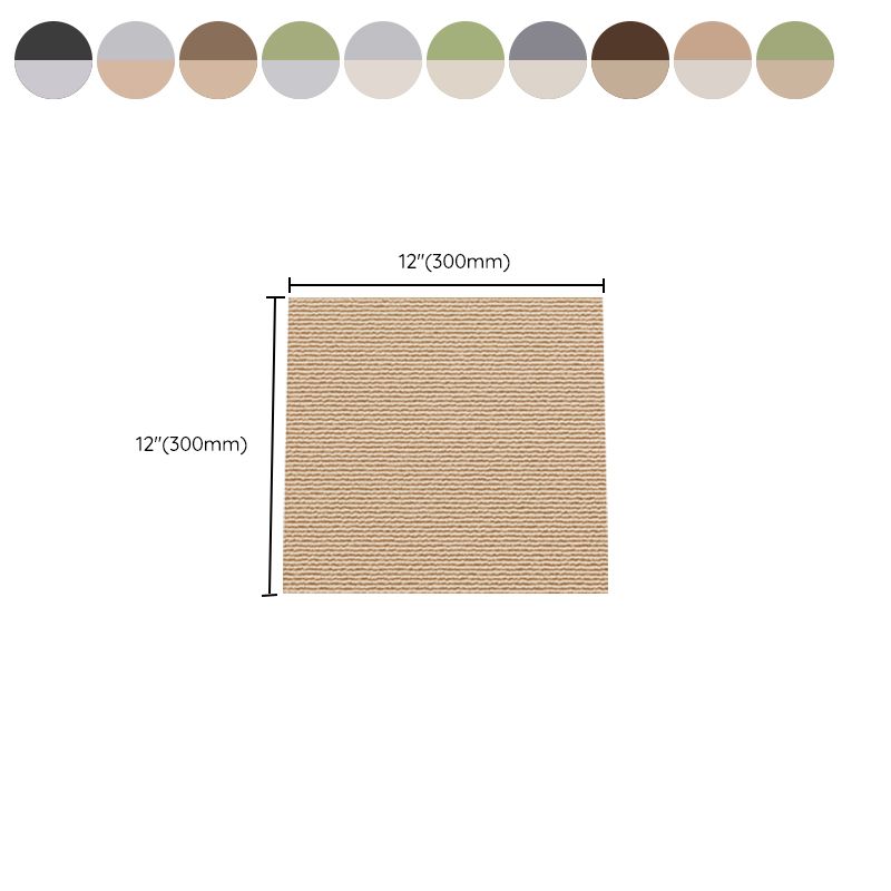 Carpet Tile 12" X 12" Loose Lay Level Loop Non-Skid Living Room Clearhalo 'Carpet Tiles & Carpet Squares' 'carpet_tiles_carpet_squares' 'Flooring 'Home Improvement' 'home_improvement' 'home_improvement_carpet_tiles_carpet_squares' Walls and Ceiling' 1200x1200_6657d15c-1f58-4d85-9f64-af9c7c7439e6