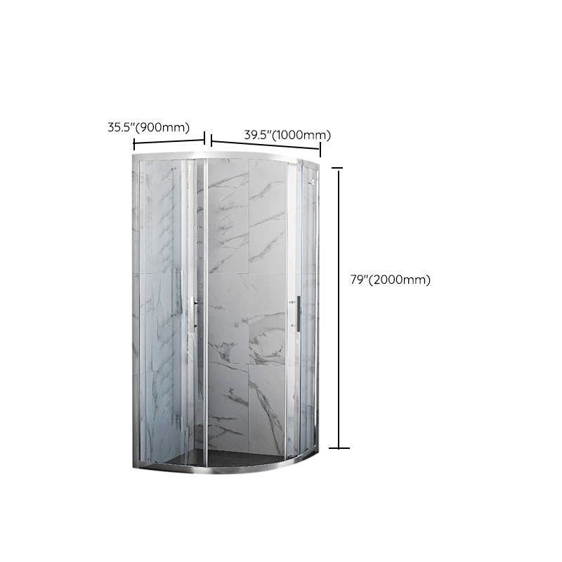 Aluminum Alloy Tempered Glass Shower Door Simple Shower Screen Clearhalo 'Bathroom Remodel & Bathroom Fixtures' 'Home Improvement' 'home_improvement' 'home_improvement_shower_tub_doors' 'Shower and Tub Doors' 'shower_tub_doors' 'Showers & Bathtubs' 1200x1200_66606102-d032-4832-8beb-87c9232525b3