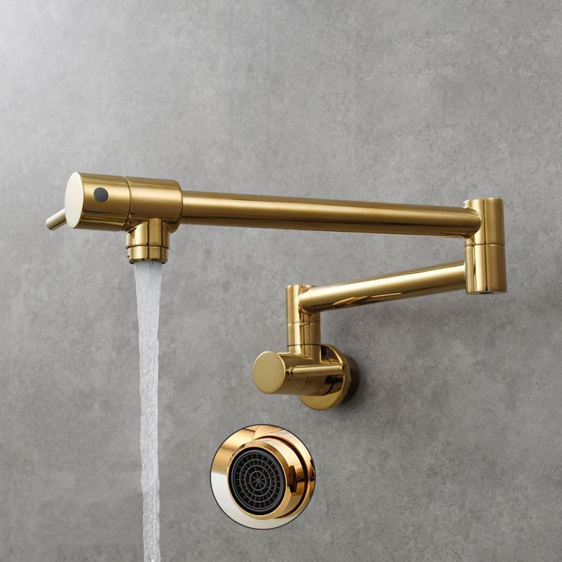 Modern One Handle Wall-mounted Pot Filler Low Profile Water Filler Clearhalo 'Home Improvement' 'home_improvement' 'home_improvement_kitchen_faucets' 'Kitchen Faucets' 'Kitchen Remodel & Kitchen Fixtures' 'Kitchen Sinks & Faucet Components' 'kitchen_faucets' 1200x1200_666be0f0-e579-4793-be16-0abd3503996f