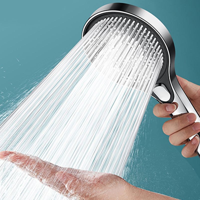 Modern Round Hand Shower Adjustable Spray Pattern Wall-Mount Hand Shower Clearhalo 'Bathroom Remodel & Bathroom Fixtures' 'Home Improvement' 'home_improvement' 'home_improvement_shower_heads' 'Shower Heads' 'shower_heads' 'Showers & Bathtubs Plumbing' 'Showers & Bathtubs' 1200x1200_667311df-e594-4319-bd48-c3cd24b601e0