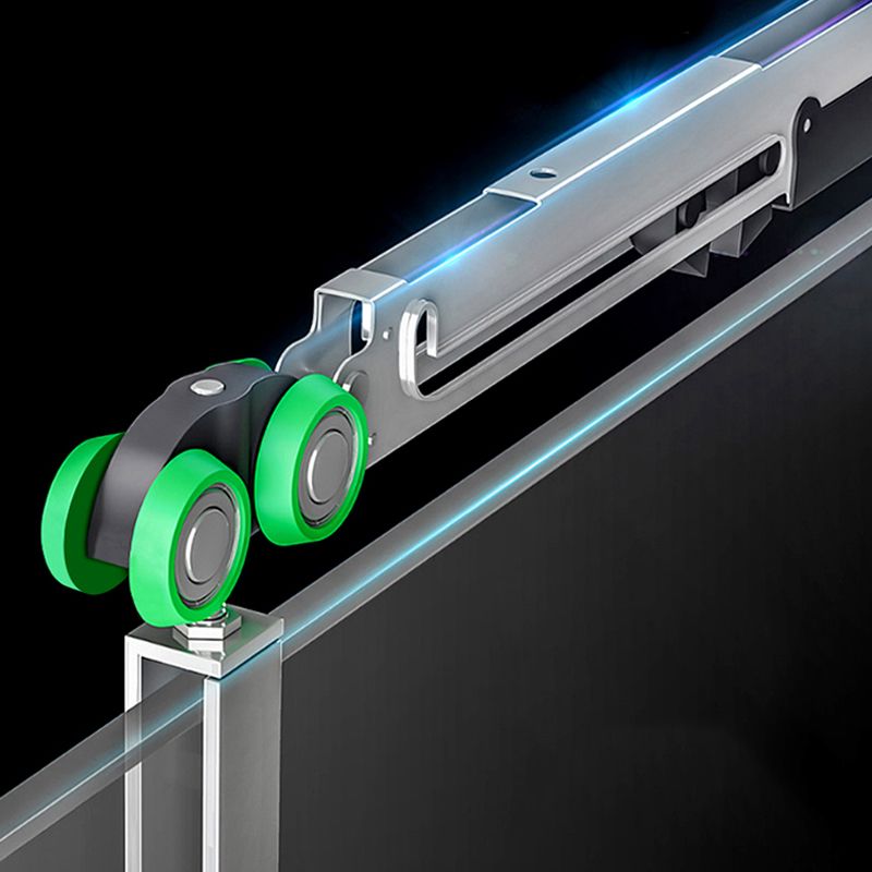 Semi Frameless Single Move Thickened Tempered Glass Shower Door Clearhalo 'Bathroom Remodel & Bathroom Fixtures' 'Home Improvement' 'home_improvement' 'home_improvement_shower_tub_doors' 'Shower and Tub Doors' 'shower_tub_doors' 'Showers & Bathtubs' 1200x1200_669b0b16-2926-40e3-ad3b-b306466d8786