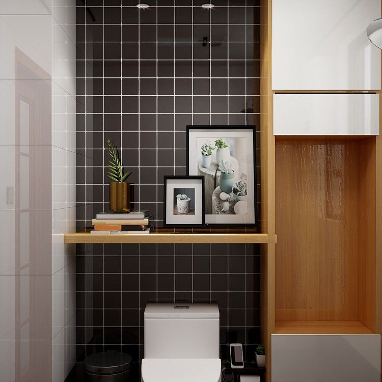 Grid Mosaic Sheet Wall Mixed Material Square Glazed Pressed Floor Tile Clearhalo 'Floor Tiles & Wall Tiles' 'floor_tiles_wall_tiles' 'Flooring 'Home Improvement' 'home_improvement' 'home_improvement_floor_tiles_wall_tiles' Walls and Ceiling' 1200x1200_669ddcf9-b9ff-485e-afe0-c74c7bdb367f