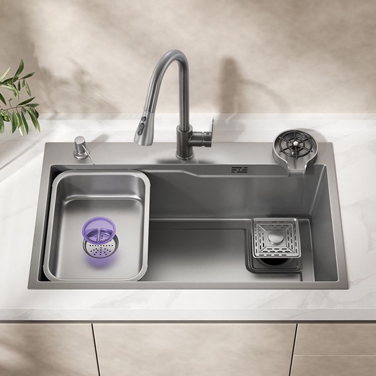 Classic Workstation Sink Stainless Steel Modern Prep Station Clearhalo 'Home Improvement' 'home_improvement' 'home_improvement_kitchen_sinks' 'Kitchen Remodel & Kitchen Fixtures' 'Kitchen Sinks & Faucet Components' 'Kitchen Sinks' 'kitchen_sinks' 1200x1200_66a3077d-aae3-447e-adc1-cbfda3ef8151