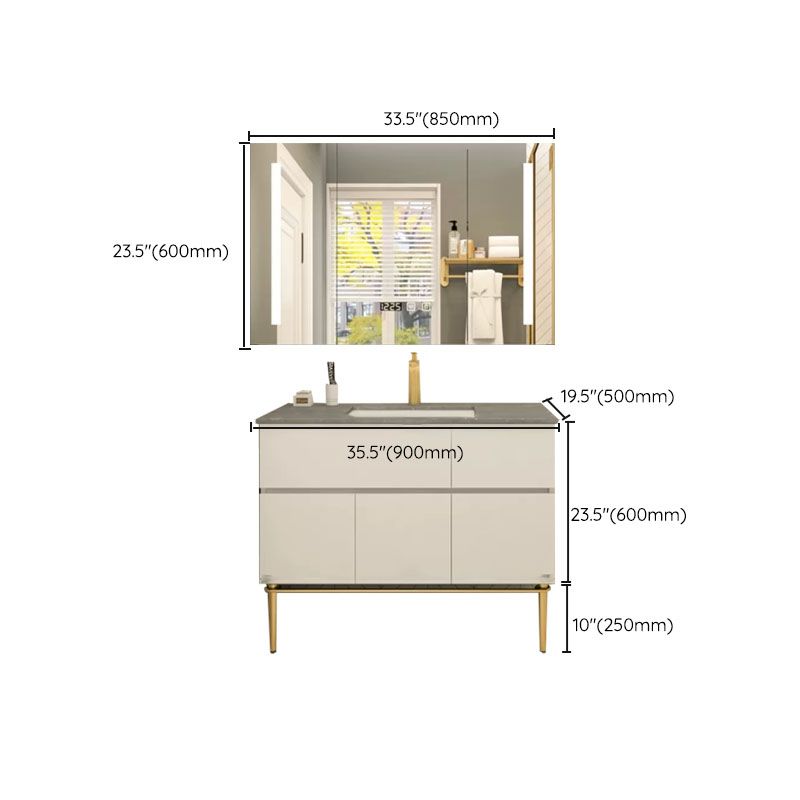 Modern Bathroom Vanity Set Limestone Top with Drawers and Basin Clearhalo 'Bathroom Remodel & Bathroom Fixtures' 'Bathroom Vanities' 'bathroom_vanities' 'Home Improvement' 'home_improvement' 'home_improvement_bathroom_vanities' 1200x1200_66a6d2d5-c5d4-4a6c-8ebc-fb1729ea0cb7
