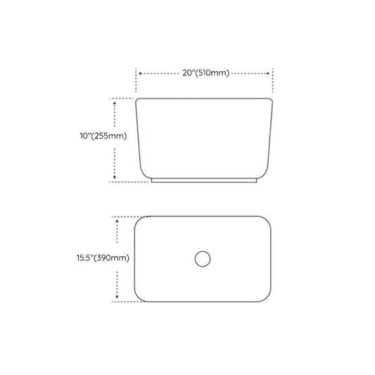 Modern Bathroom Sink with Single Faucet Hole Porcelain Rectangular Vessel Lavatory Sink Clearhalo 'Bathroom Remodel & Bathroom Fixtures' 'Bathroom Sinks & Faucet Components' 'Bathroom Sinks' 'bathroom_sink' 'Home Improvement' 'home_improvement' 'home_improvement_bathroom_sink' 1200x1200_66b6411e-3504-4d18-b0a4-ae01042ddc9d