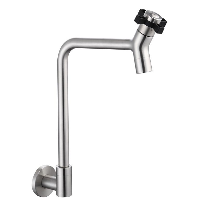 Black and Silver Faucets 1-Handle and 1-Hole Single Level Stainless Steel Bar Faucet Clearhalo 'Home Improvement' 'home_improvement' 'home_improvement_kitchen_faucets' 'Kitchen Faucets' 'Kitchen Remodel & Kitchen Fixtures' 'Kitchen Sinks & Faucet Components' 'kitchen_faucets' 1200x1200_66bf8d73-0f9e-4ee1-a251-186483512c70
