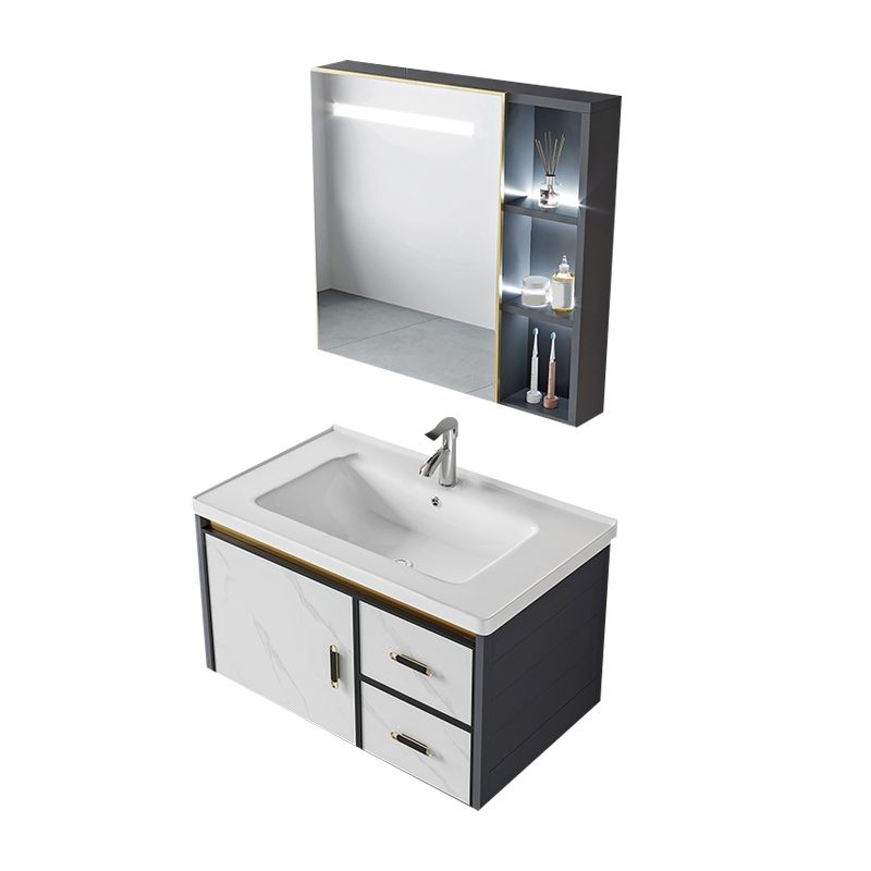 Modern Style Bath Vanity Dirt Resistant Wall Mount Bath Vanity with Faucet Clearhalo 'Bathroom Remodel & Bathroom Fixtures' 'Bathroom Vanities' 'bathroom_vanities' 'Home Improvement' 'home_improvement' 'home_improvement_bathroom_vanities' 1200x1200_66d3a561-ddb7-455c-bff4-58ecf9f269af