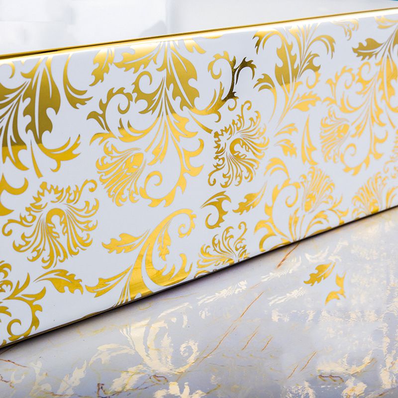 Modern Bathroom Sink Porcelain Round Hand Painted with Overflow and Faucet Wash Stand Clearhalo 'Bathroom Remodel & Bathroom Fixtures' 'Bathroom Sinks & Faucet Components' 'Bathroom Sinks' 'bathroom_sink' 'Home Improvement' 'home_improvement' 'home_improvement_bathroom_sink' 1200x1200_66f15cb3-93cb-4e6a-a0e8-c00922135a6f