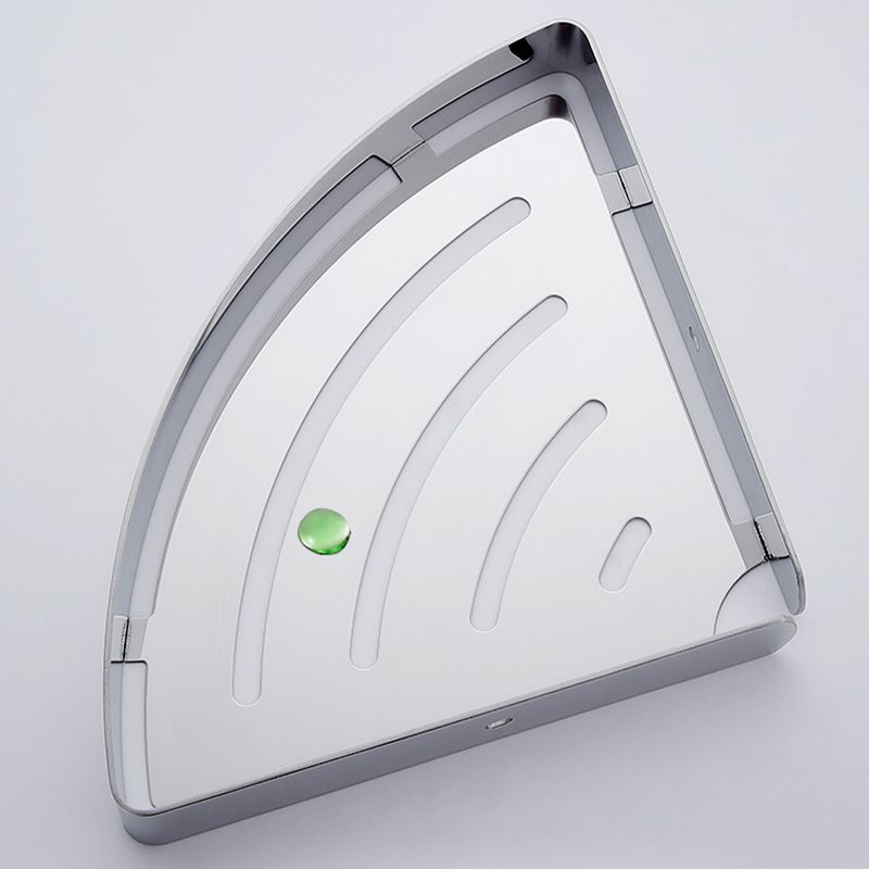 Silver/Black Bathroom Set Modern 1/2/3 - Piece Anti-rust Bath Shelf Clearhalo 'Bathroom Hardware Sets' 'Bathroom Hardware' 'Bathroom Remodel & Bathroom Fixtures' 'bathroom_hardware_sets' 'Home Improvement' 'home_improvement' 'home_improvement_bathroom_hardware_sets' 1200x1200_66fb4390-c15b-4bd8-8348-a4db43b1c700