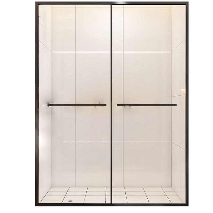 Full Frame Double Sliding Shower Door Clear Glass Shower Screen Clearhalo 'Bathroom Remodel & Bathroom Fixtures' 'Home Improvement' 'home_improvement' 'home_improvement_shower_tub_doors' 'Shower and Tub Doors' 'shower_tub_doors' 'Showers & Bathtubs' 1200x1200_671d0c92-af2d-46bb-8ec9-91bde95d130e