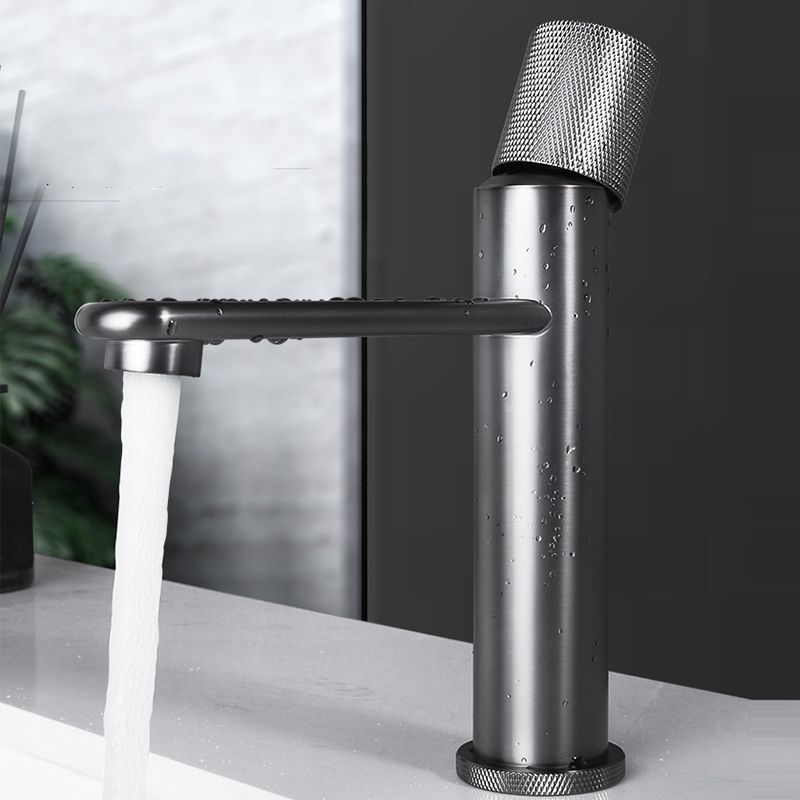 Knob Handle Square Faucet Brass Deck Mounted Bathroom Sink Faucet Clearhalo 'Bathroom Remodel & Bathroom Fixtures' 'Bathroom Sink Faucets' 'Bathroom Sinks & Faucet Components' 'bathroom_sink_faucets' 'Home Improvement' 'home_improvement' 'home_improvement_bathroom_sink_faucets' 1200x1200_6726564f-9690-4ae4-b934-44cec174d96f