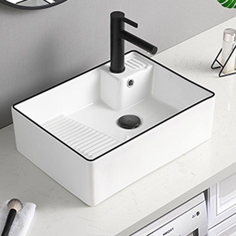 Classic Bathroom Sink Rectangular White Trough Sink with Pop-Up Drain Clearhalo 'Bathroom Remodel & Bathroom Fixtures' 'Bathroom Sinks & Faucet Components' 'Bathroom Sinks' 'bathroom_sink' 'Home Improvement' 'home_improvement' 'home_improvement_bathroom_sink' 1200x1200_673a7351-76fe-4440-b309-ccd558ece8d5