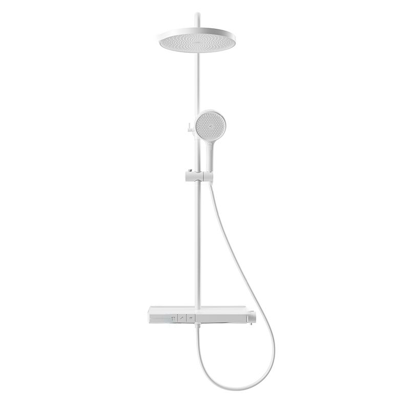 Modern Shower System Brass Volume Control Slide Bar Included Shower Combo Clearhalo 'Bathroom Remodel & Bathroom Fixtures' 'Home Improvement' 'home_improvement' 'home_improvement_shower_faucets' 'Shower Faucets & Systems' 'shower_faucets' 'Showers & Bathtubs Plumbing' 'Showers & Bathtubs' 1200x1200_673ecfa3-6b16-4a6c-ac01-d21da3fe712e