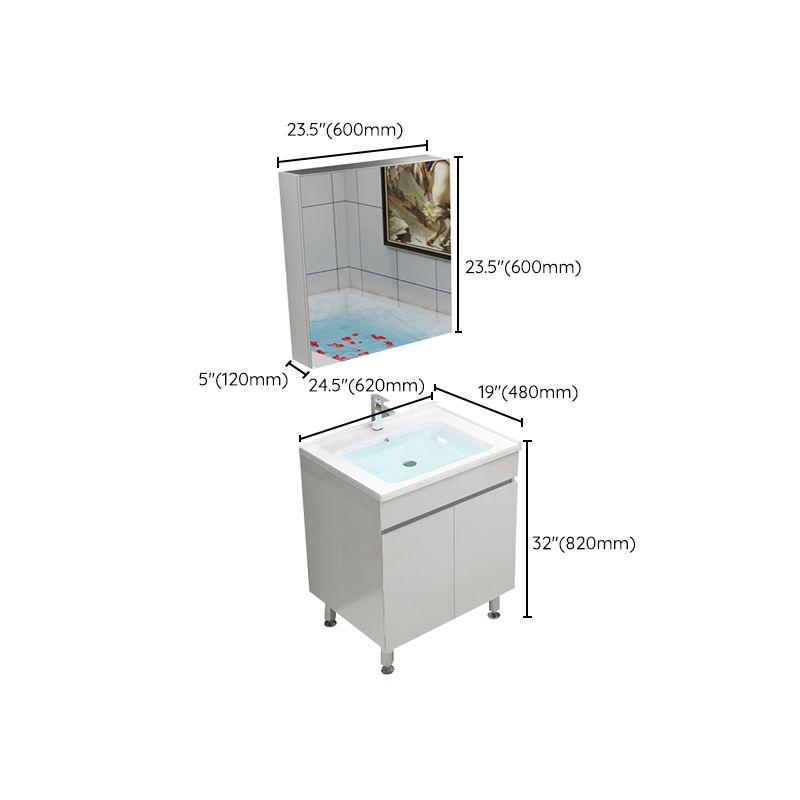 Modern Bathroom Vanity Sink Drawers Rectangular Faucet Mirror Bathroom Vanity Set Clearhalo 'Bathroom Remodel & Bathroom Fixtures' 'Bathroom Vanities' 'bathroom_vanities' 'Home Improvement' 'home_improvement' 'home_improvement_bathroom_vanities' 1200x1200_673f0f10-8213-45ff-aacd-c9f26b97e878
