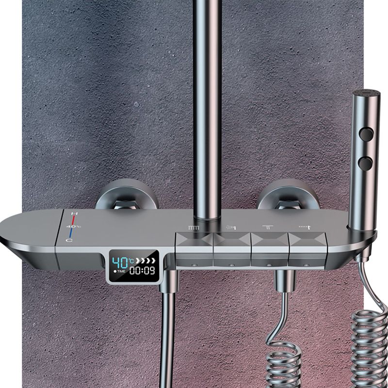 Ellipse Shower Set Intelligent Digital Display Thermostatic Shower Diamond Button Clearhalo 'Bathroom Remodel & Bathroom Fixtures' 'Home Improvement' 'home_improvement' 'home_improvement_shower_faucets' 'Shower Faucets & Systems' 'shower_faucets' 'Showers & Bathtubs Plumbing' 'Showers & Bathtubs' 1200x1200_6742bb05-a6fd-45fa-b453-88f2d79c0243