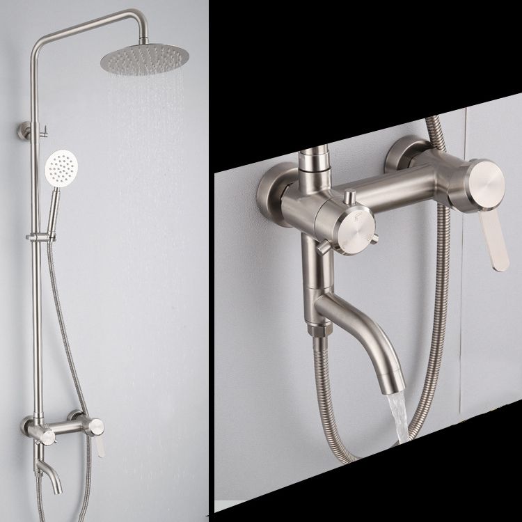 Modern Shower System Stainless Steel Adjustable Shower Head Shower Trim Clearhalo 'Bathroom Remodel & Bathroom Fixtures' 'Home Improvement' 'home_improvement' 'home_improvement_shower_faucets' 'Shower Faucets & Systems' 'shower_faucets' 'Showers & Bathtubs Plumbing' 'Showers & Bathtubs' 1200x1200_675b9701-f592-47ac-8d7b-cafaed6ef332