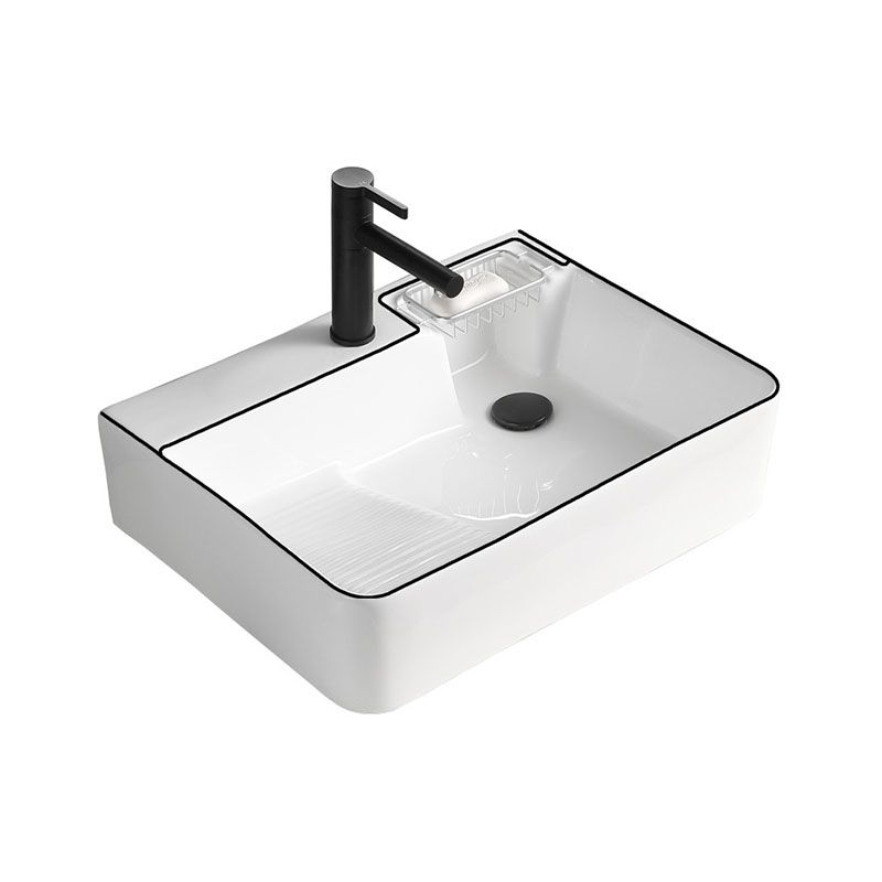 Classic Bathroom Sink Rectangular White Trough Sink with Pop-Up Drain Clearhalo 'Bathroom Remodel & Bathroom Fixtures' 'Bathroom Sinks & Faucet Components' 'Bathroom Sinks' 'bathroom_sink' 'Home Improvement' 'home_improvement' 'home_improvement_bathroom_sink' 1200x1200_678ec4f8-7bca-467e-a3bc-5ecba28a06ed