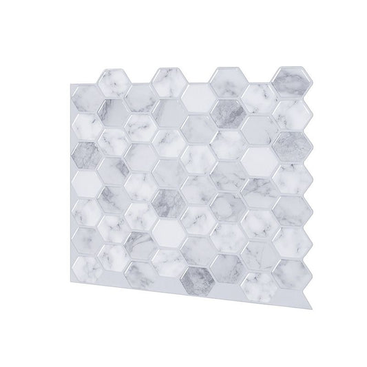 Peel and Stick Tile Waterproof Hexagonal Plastic Peel and Stick Tile for Shower Clearhalo 'Flooring 'Home Improvement' 'home_improvement' 'home_improvement_peel_stick_blacksplash' 'Peel & Stick Backsplash Tile' 'peel_stick_blacksplash' 'Walls & Ceilings' Walls and Ceiling' 1200x1200_67b177c4-1500-4393-a40d-2f31a24440a3