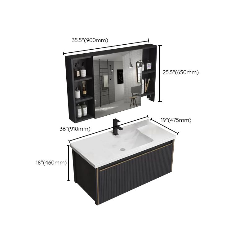 Wall Mount Bathroom Sink Vanity Modern Faucet Included Bathroom Vanity Set Clearhalo 'Bathroom Remodel & Bathroom Fixtures' 'Bathroom Vanities' 'bathroom_vanities' 'Home Improvement' 'home_improvement' 'home_improvement_bathroom_vanities' 1200x1200_67c01b17-1ee1-4fd2-9134-507e436143cd