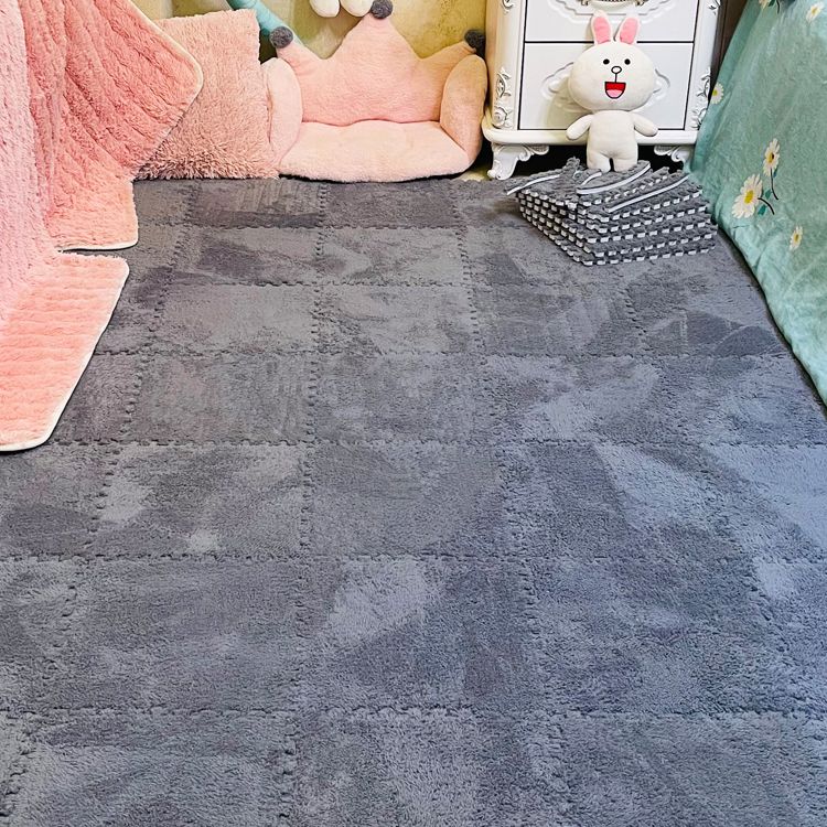 Modern Carpet Floor Tile Interlocking Plush Cut Non-Skid Tiles and Carpet Clearhalo 'Carpet Tiles & Carpet Squares' 'carpet_tiles_carpet_squares' 'Flooring 'Home Improvement' 'home_improvement' 'home_improvement_carpet_tiles_carpet_squares' Walls and Ceiling' 1200x1200_67c8e77a-db86-4a47-8b5e-38a837d37417