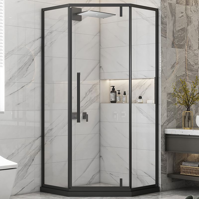 Shower Enclosure Semi-Frameless Single Sliding Neo-Angle Shower Stall Clearhalo 'Bathroom Remodel & Bathroom Fixtures' 'Home Improvement' 'home_improvement' 'home_improvement_shower_stalls_enclosures' 'Shower Stalls & Enclosures' 'shower_stalls_enclosures' 'Showers & Bathtubs' 1200x1200_67ec4b2c-3ae3-40d9-8fba-1e3cec580719