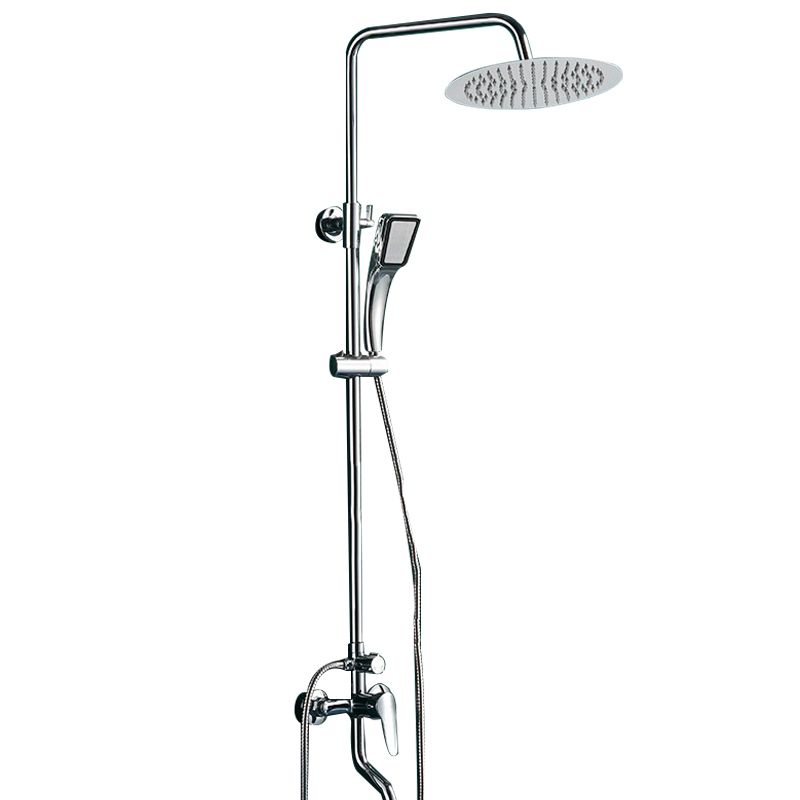 Silver Shower Set Pressurized Shower Head Thermostatic Bathroom Shower Water Faucet Clearhalo 'Bathroom Remodel & Bathroom Fixtures' 'Home Improvement' 'home_improvement' 'home_improvement_shower_faucets' 'Shower Faucets & Systems' 'shower_faucets' 'Showers & Bathtubs Plumbing' 'Showers & Bathtubs' 1200x1200_67ef45c1-3ac4-4d21-854d-585111524834