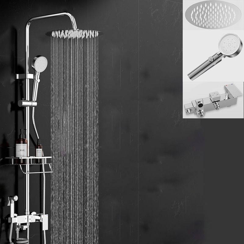 Wall Mounted Rectangle Shower System Spot Resist Copper Modern Style Shower System Clearhalo 'Bathroom Remodel & Bathroom Fixtures' 'Home Improvement' 'home_improvement' 'home_improvement_shower_faucets' 'Shower Faucets & Systems' 'shower_faucets' 'Showers & Bathtubs Plumbing' 'Showers & Bathtubs' 1200x1200_67f000ae-9fb2-4034-91ff-1f844726ae70