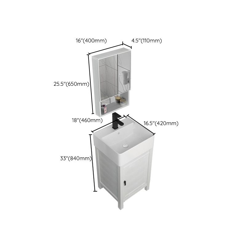 Modern Freestanding Sink Vanity Metal Faucet Included Bathroom Sink Vanity Clearhalo 'Bathroom Remodel & Bathroom Fixtures' 'Bathroom Vanities' 'bathroom_vanities' 'Home Improvement' 'home_improvement' 'home_improvement_bathroom_vanities' 1200x1200_680734a4-3060-4c73-a2ff-25c6d955a9c0