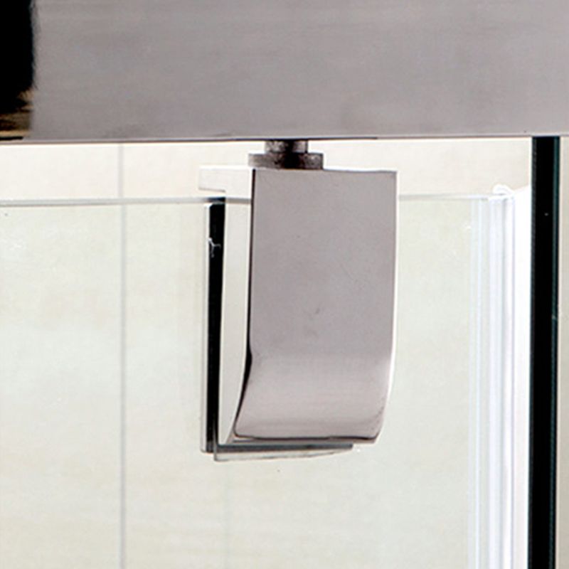 Glass and Metal Shower Bath Door Simple One-Line Shower Door Clearhalo 'Bathroom Remodel & Bathroom Fixtures' 'Home Improvement' 'home_improvement' 'home_improvement_shower_tub_doors' 'Shower and Tub Doors' 'shower_tub_doors' 'Showers & Bathtubs' 1200x1200_681507ba-c489-4d76-bc49-b8ccdda5a3f0