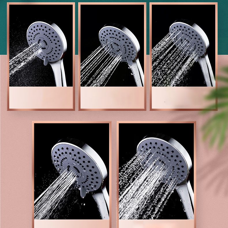 Round Shower Head Plastic Shower Head with Adjustable Spray Pattern Clearhalo 'Bathroom Remodel & Bathroom Fixtures' 'Home Improvement' 'home_improvement' 'home_improvement_shower_heads' 'Shower Heads' 'shower_heads' 'Showers & Bathtubs Plumbing' 'Showers & Bathtubs' 1200x1200_681bfb58-6372-4ce3-b7d1-d82324973e5c