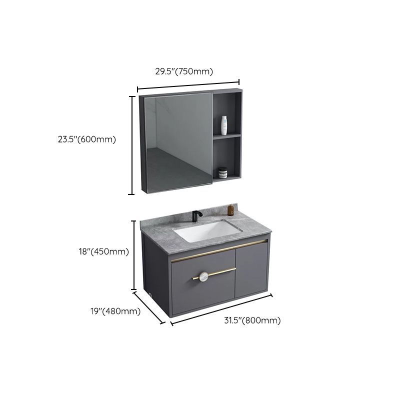 Wall Mount Bathroom Vanity Faucet Included Modern Bathroom Sink Vanity Clearhalo 'Bathroom Remodel & Bathroom Fixtures' 'Bathroom Vanities' 'bathroom_vanities' 'Home Improvement' 'home_improvement' 'home_improvement_bathroom_vanities' 1200x1200_681cc051-0267-48ff-b2d2-f6502b841ab2