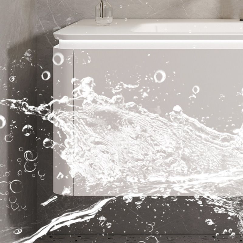 Wall Mounted Bathroom Vanity Mirror Drawer Single Sink Wood Rectangular in White Clearhalo 'Bathroom Remodel & Bathroom Fixtures' 'Bathroom Vanities' 'bathroom_vanities' 'Home Improvement' 'home_improvement' 'home_improvement_bathroom_vanities' 1200x1200_68487f18-e3da-4c91-800c-e7aa5aebeee8