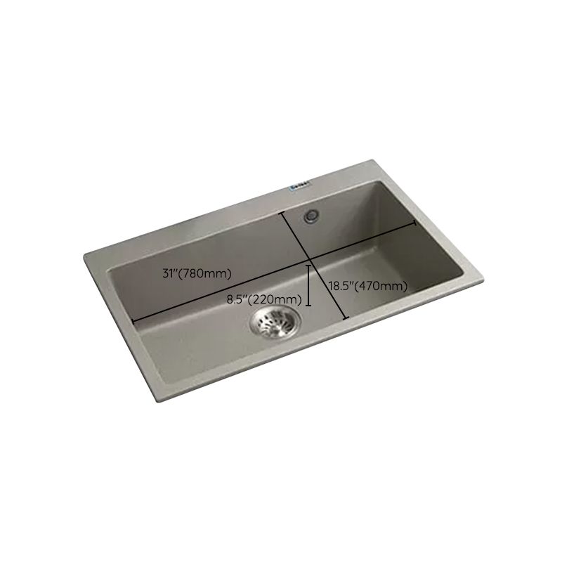 Kitchen Ceramic Sink Grey Pull-out Faucet Rod Handle Anti-spill Sink Clearhalo 'Home Improvement' 'home_improvement' 'home_improvement_kitchen_sinks' 'Kitchen Remodel & Kitchen Fixtures' 'Kitchen Sinks & Faucet Components' 'Kitchen Sinks' 'kitchen_sinks' 1200x1200_685825db-900c-4644-81ab-3e5f95d58075