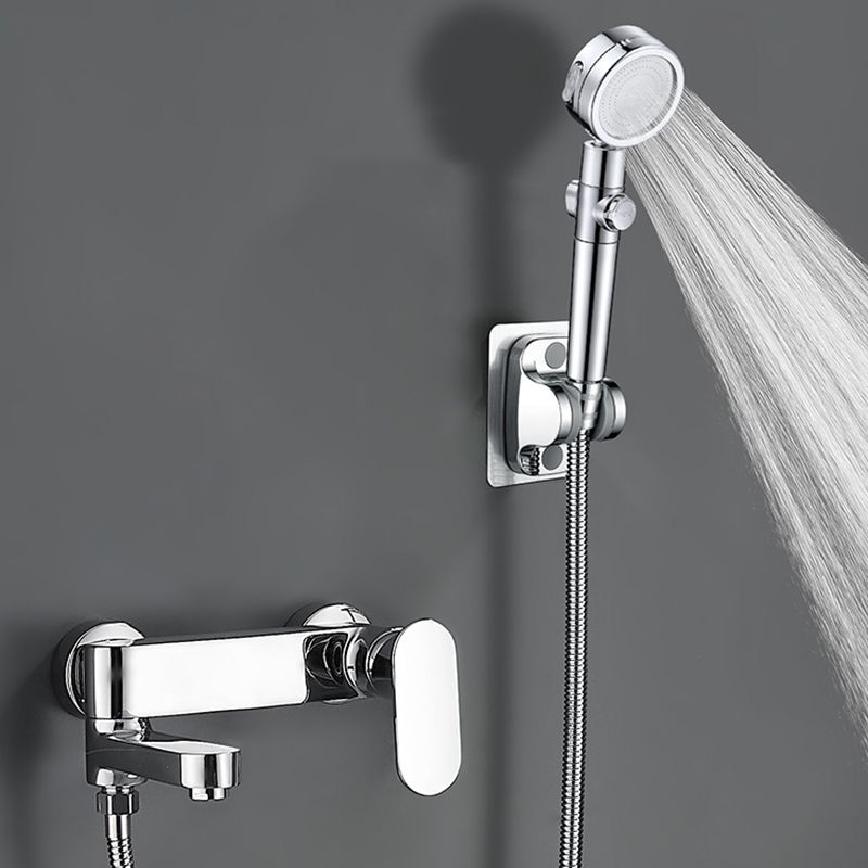 Modern Tub Filler Swivel Spout Wall Mounted Bath Faucet Trim Clearhalo 'Bathroom Remodel & Bathroom Fixtures' 'Bathtub Faucets' 'bathtub_faucets' 'Home Improvement' 'home_improvement' 'home_improvement_bathtub_faucets' 1200x1200_6864d532-f056-421a-8845-4a9ba638c023