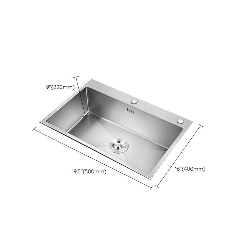 Classic Kitchen Sink Stainless Steel Friction Resistant Kitchen Sink with Drain Assembly Clearhalo 'Home Improvement' 'home_improvement' 'home_improvement_kitchen_sinks' 'Kitchen Remodel & Kitchen Fixtures' 'Kitchen Sinks & Faucet Components' 'Kitchen Sinks' 'kitchen_sinks' 1200x1200_6874ea71-64cf-4920-82ed-a3603ea125ba