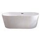 Antique Finish Soaking Bathtub Modern Back to Wall Oval Bath Tub Clearhalo 'Bathroom Remodel & Bathroom Fixtures' 'Bathtubs' 'Home Improvement' 'home_improvement' 'home_improvement_bathtubs' 'Showers & Bathtubs' 1200x1200_68a66c22-3486-4190-95be-398d03dd3c3d