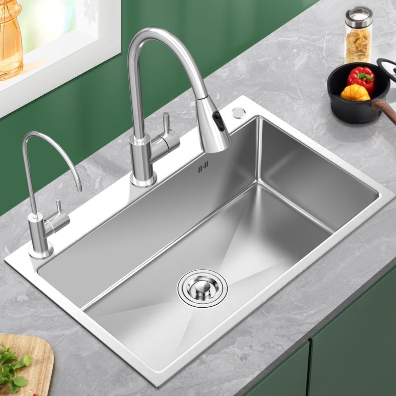 Modern Style Kitchen Sink Overflow Hole Design Drop-In Kitchen Sink with Soundproofing Clearhalo 'Home Improvement' 'home_improvement' 'home_improvement_kitchen_sinks' 'Kitchen Remodel & Kitchen Fixtures' 'Kitchen Sinks & Faucet Components' 'Kitchen Sinks' 'kitchen_sinks' 1200x1200_68ab340e-6c15-4466-bc35-80cf3dfedf5d