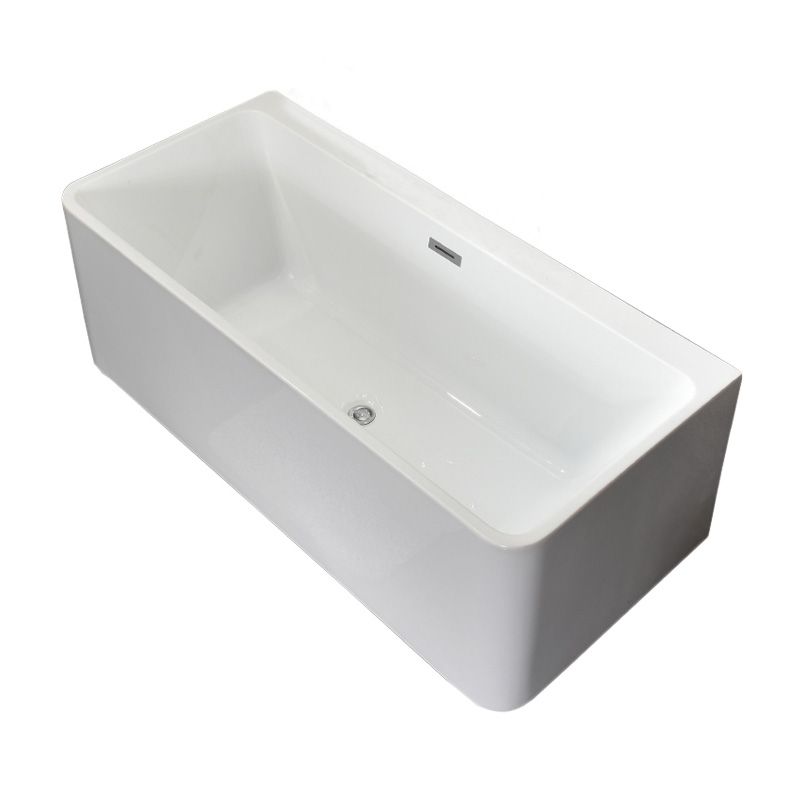Back to Wall Bathtub Antique Finish Soaking Rectangular Modern Bath Clearhalo 'Bathroom Remodel & Bathroom Fixtures' 'Bathtubs' 'Home Improvement' 'home_improvement' 'home_improvement_bathtubs' 'Showers & Bathtubs' 1200x1200_68b0a360-e8fe-4346-8155-b05a318b445c