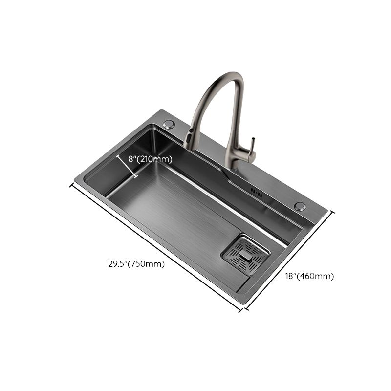 Classic Kitchen Sink Stainless Steel Friction Resistant Kitchen Sink with Faucet Clearhalo 'Home Improvement' 'home_improvement' 'home_improvement_kitchen_sinks' 'Kitchen Remodel & Kitchen Fixtures' 'Kitchen Sinks & Faucet Components' 'Kitchen Sinks' 'kitchen_sinks' 1200x1200_68c22622-e3fc-4125-a304-b3ddd25f4fde