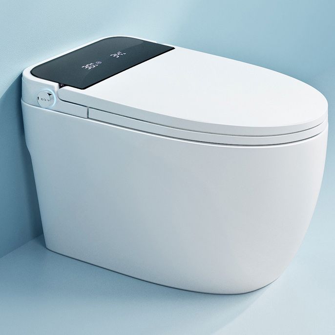 Foot Sensor Contemporary Ceramic White Elongated Smart Toilet Clearhalo 'Bathroom Remodel & Bathroom Fixtures' 'Bidets' 'Home Improvement' 'home_improvement' 'home_improvement_bidets' 'Toilets & Bidets' 1200x1200_68c353a2-c662-4fe1-8878-434c965179bb
